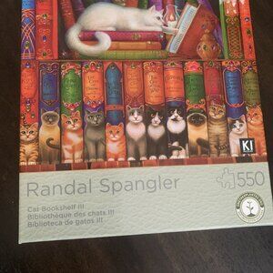 Karmin Puzzle Cat Bookshelf III by Randal Spangler Puzzle (550 Pieces) KI Puzzle